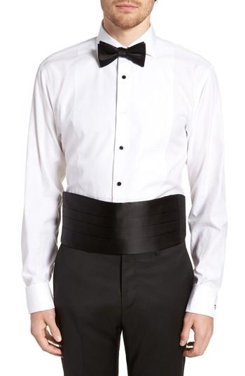 Men's Nordstrom Men's Shop Silk Cummerbund & Pre-tied Bow Tie Set, Size - Black