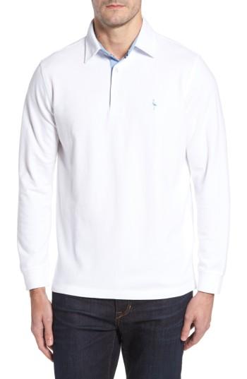 Men's Tailorbyrd Two-tone Pique Knit Polo - White