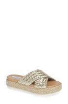 Women's Steve Madden Adventure Slide Sandal M - Metallic