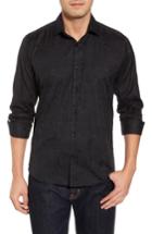Men's Jared Lang Slim Fit Jacquard Sport Shirt - Black
