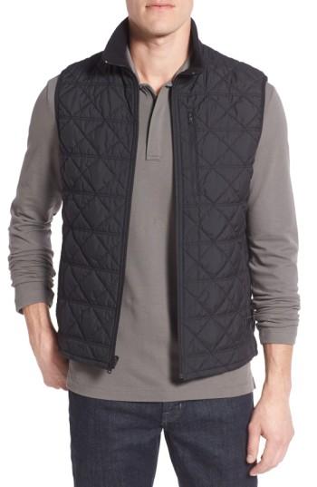 Men's Victorinox Swiss Army Quilted Matterhorn Ii Water Repellent Vest, Size - Black