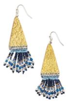 Women's Nakamol Design Hammered Bead Drop Earrings