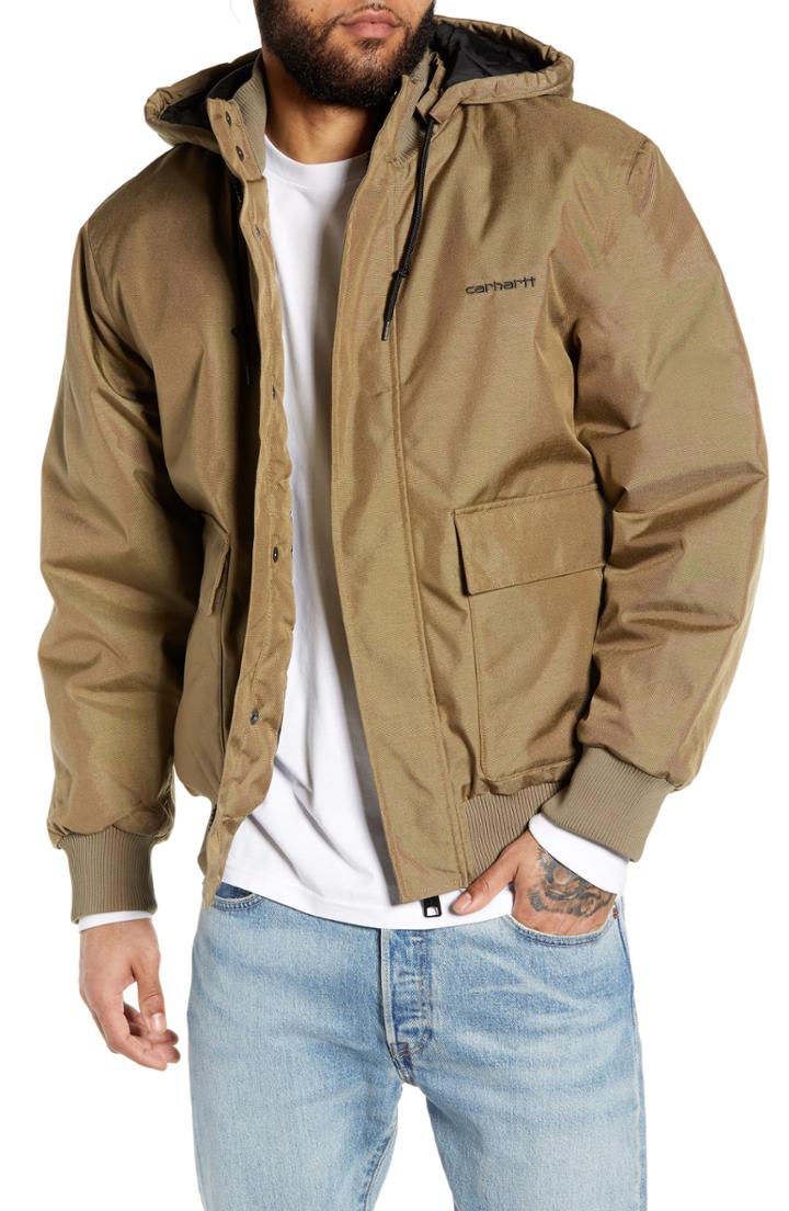 Men's Carhartt Work In Progress Payton Water Resistant Hooded Jacket - Green