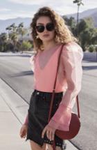 Women's Le Specs Caliente 53mm Cat Eye Sunglasses - Crystal Charcoal/ Rose/ Winter