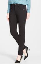 Women's Nydj 'ski' Zip Pocket Ponte Knit Pants - Black