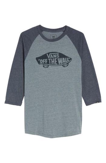Men's Vans Off The Wall Raglan T-shirt - Grey