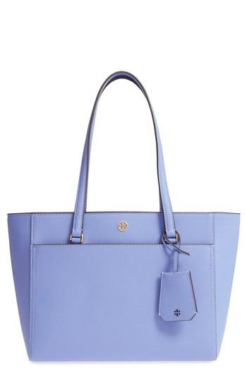 Tory Burch Small Robinson Leather Tote - Blue