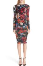 Women's Fuzzi Embroidered Floral Print Tulle Dress