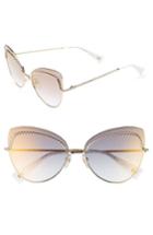 Women's Marc Jacobs 61mm Butterfly Sunglasses - Gold