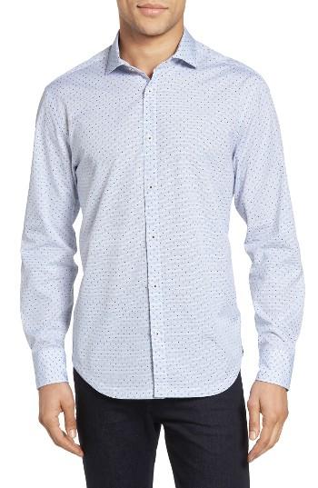 Men's Good Man Brand Bond Trim Fit Print Sport Shirt