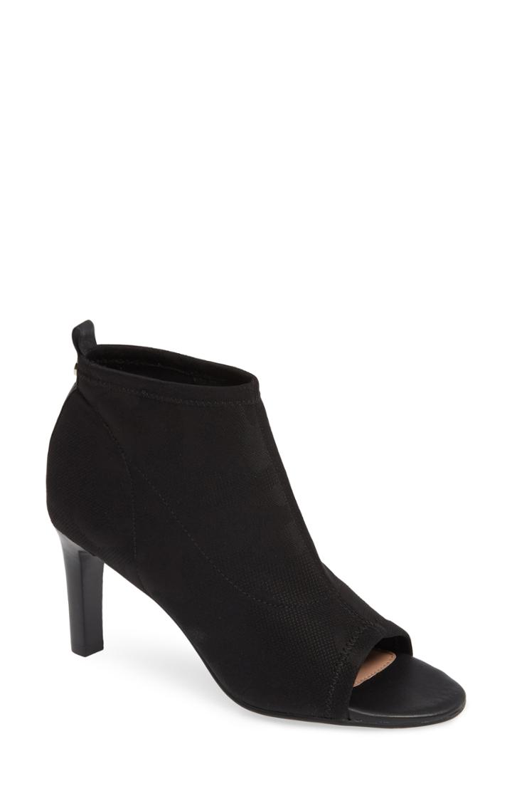 Women's Taryn Rose Helene Peep Toe Bootie M - Black