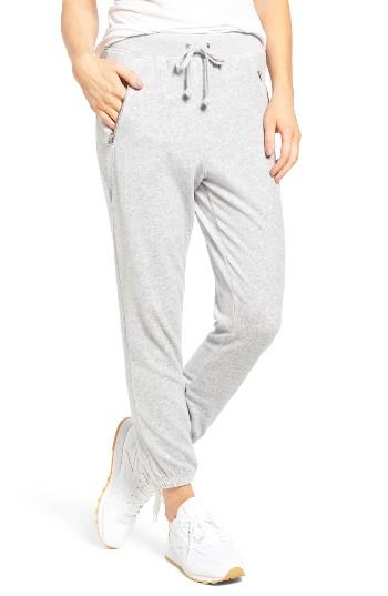 Women's Juicy Couture Silverlake Velour Track Pants - Grey