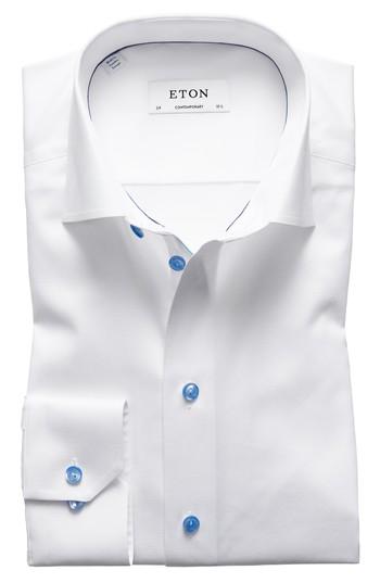 Men's Eton Contemporary Fit Twill Dress Shirt - White