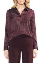 Women's Vince Camuto Trinket Geometric Pattern Button Up Blouse, Size - Red