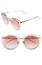 Women's Haze Vyt 53mm Cat Eye Sunglasses - Silver Rose