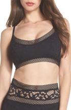 Women's Becca Captured Crochet Full Figure Bikini Top D - Black
