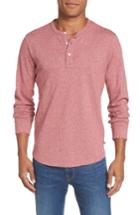 Men's Bonobos Marled Slub Long-sleeve Henley - Red