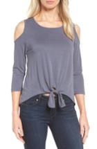 Women's Bobeau Cold Shoulder Tee - Grey
