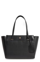 Tory Burch Small Parker Leather Tote - Black