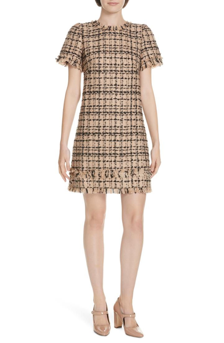 Women's Kate Spade New York Two-tone Tweed Dress - Beige