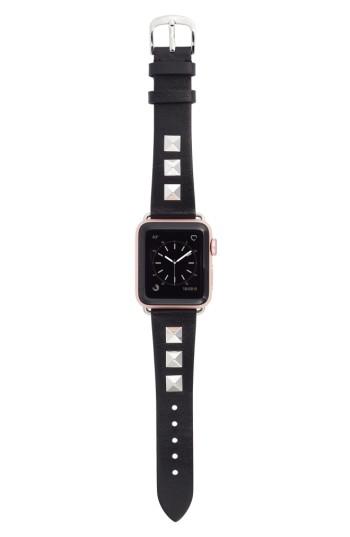 Women's Bezels & Bytes Studded Leather Apple Watch Strap, 42mm