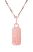 Women's Mini Mini Jewels Icons - Star Of David Diamond Dog Tag Necklace