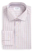 Men's Eton Contemporary Fit Plaid Dress Shirt .5 - Pink