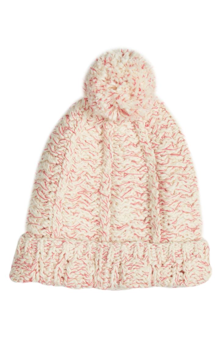 Women's Eileen Fisher Marled Organic Cotton Beanie, Size - White