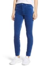 Women's Mother The Looker High Waist Velveteen Skinny Pants - Blue