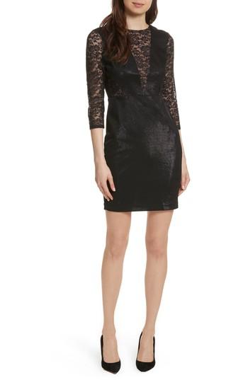 Women's Tracy Reese Lace Combo Sheath Dress - Black