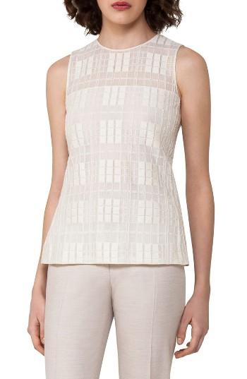 Women's Akris Lace Check Blouse