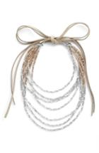 Women's Cristabelle Crystal Beaded Tie Necklace
