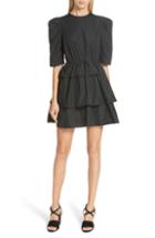 Women's See By Chloe Ruffle Minidress Us / 34 Fr - Black