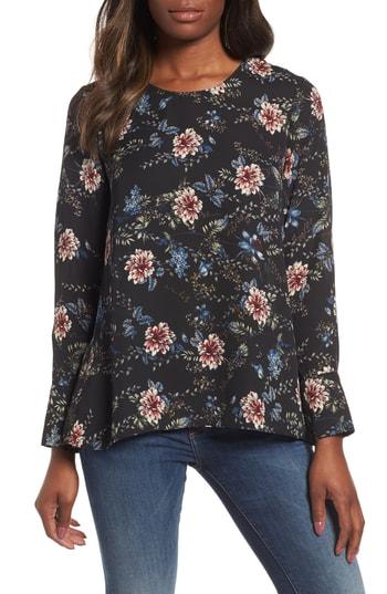 Women's Everleigh Pleat Back Blouse, Size - Black