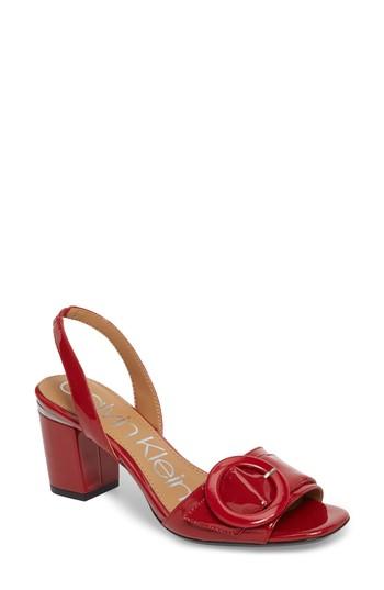 Women's Calvin Klein Claudia Slingback Sandal M - Red