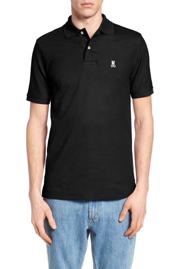 Men's Psycho Bunny The Classic Pique Polo (m) - Black