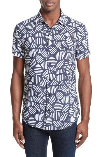 Men's Armani Jeans Trim Fit Print Sport Shirt