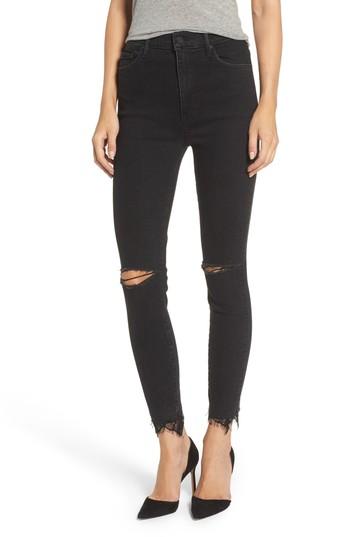 Women's Mother Swooner Dagger Ankle Skinny Jeans - Black