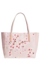 Ted Baker London Soft Blossom Leather Shopper - Pink