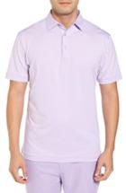 Men's Peter Millar Jubilee Stripe Jersey Polo, Size - Purple