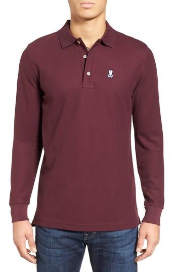 Men's Psycho Bunny Pique Polo (s) - Burgundy