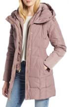 Women's Cole Haan Hooded Down & Feather Jacket - Pink