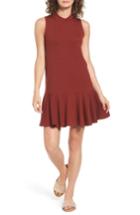 Women's Love, Fire Ruffle Hem Dress - Red