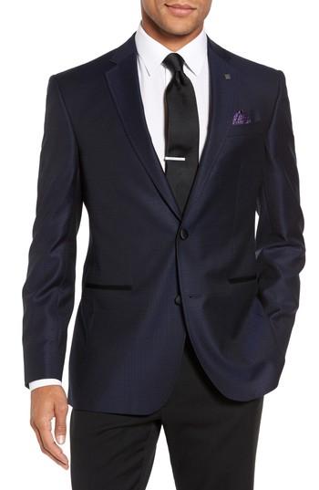 Men's Ted Baker London Jack Trim Fit Wool Dinner Jacket R - Blue