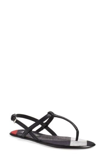 Women's Burberry 'ingeldew' T-strap Sandal .5us / 37.5eu - Blue