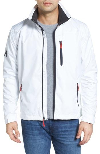 Men's Helly Hansen 'crew' Waterproof & Windproof Jacket, Size - White