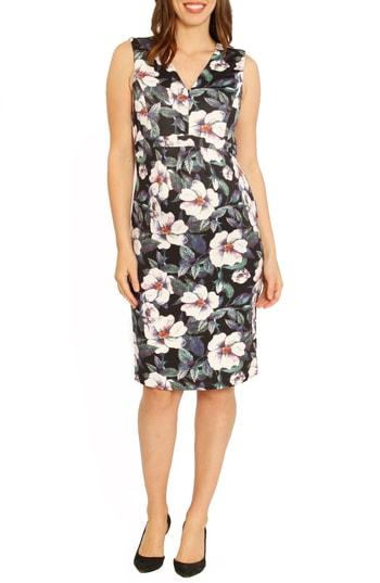 Women's Angel Maternity Sleeveless Floral Print Maternity Dress - Green