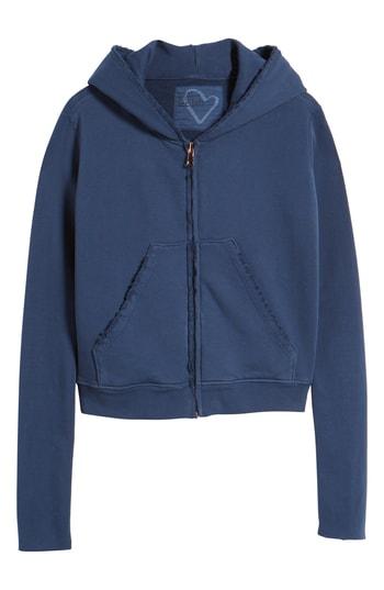 Women's Frank & Eileen Tee Lab Frayed Zip Hoodie - Blue