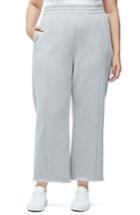 Women's Good American High Waist Crop Wide Leg Sweatpants - Grey
