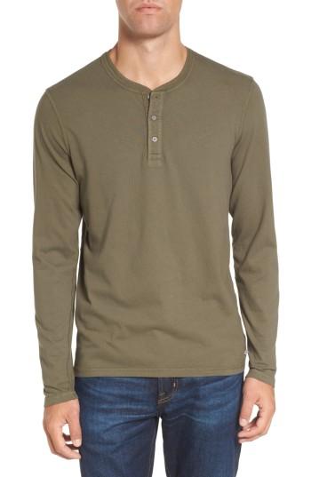Men's Ag Clyde Long Sleeve Henley - Green